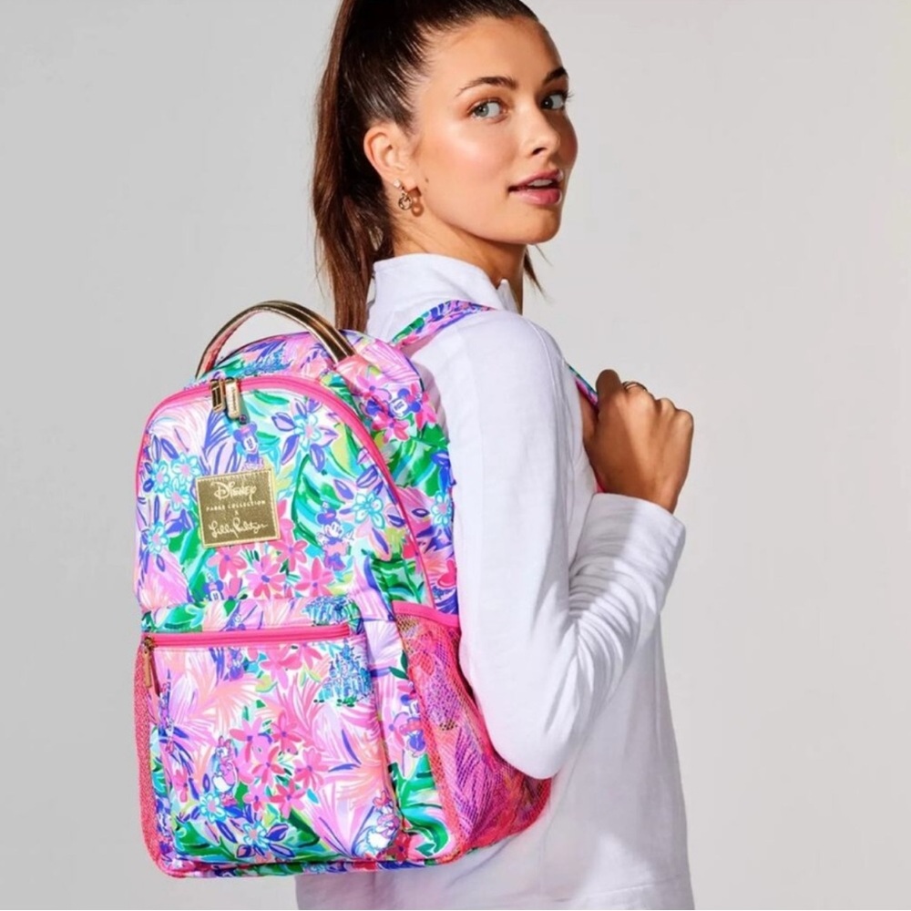 Disney Parks Lilly Pulitzer Backpack Dreamin Minnie Daisy Pink Backpack NWT 2024